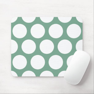 Großes Tupfen-Muster: Seafoam Grün Mousepad
