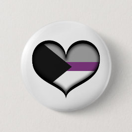 Großes Vector Herz in den Farben der Demisexual-St Button