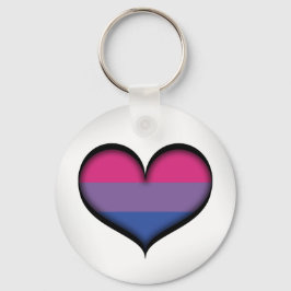 Grosses Vektor Herz in Bisexuellen Stachelfarben Schlüsselanhänger