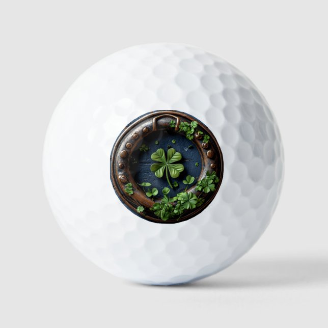 Grosses vierblättriges Kleeblatt Golfball (Vorderseite)