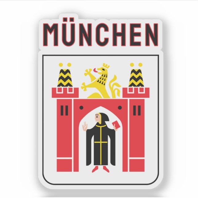 Großes Wappen von München Aufkleber (Vorderseite)