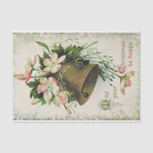 Grosses Weihnachten mit rosa und cremefarbenen Blu Seidenpapier