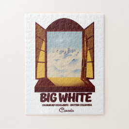 Großes Weißes British Columbia Kanada Skiposter