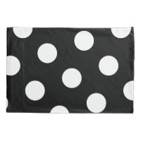 Grosses weißes Polka Dot-Muster - Farbschwarz