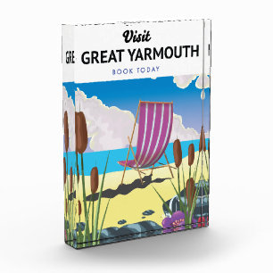 Großes Yarmouth-Seereiseplakat. Fotoblock