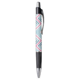 Großes Zag-Chevron in Rosa und Aqua Kugelschreiber