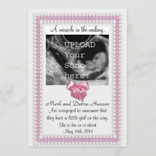 Grossesse faire-part avec échographie photo