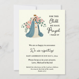 Grossesse Faire-part Prière religieuse