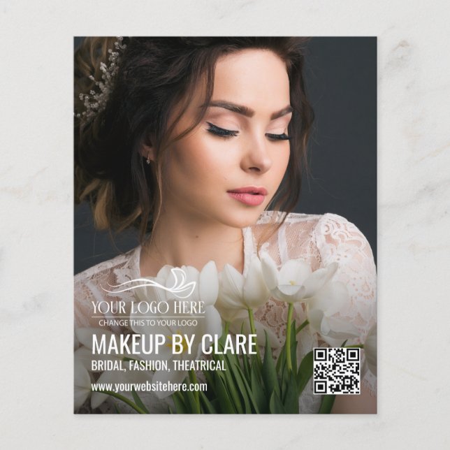 Großformat-Fotomakeup-Artist mit Ihrem Logo Flyer (Vorne)