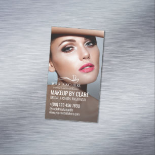 Großformat-Fotomakeup-Artist mit Ihrem Logo Magnetische Visitenkarte