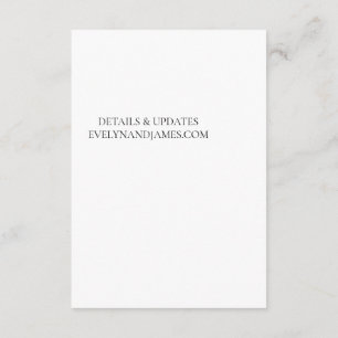 Großformat Oliven-Botanik-Hochzeits-Detailkarte Begleitkarte