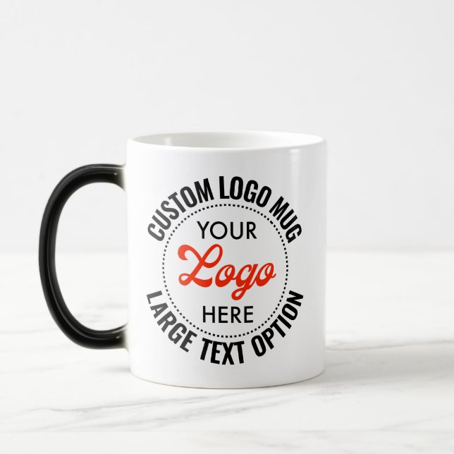 Großformat-Text Werbe-Logo Hitzeändernde Tasse (Links)