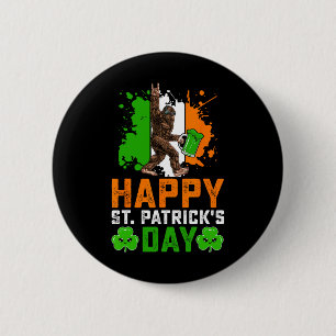 Großfuß-Happy-St.-Patricks-Day-Shirt Lustig Grüne Button