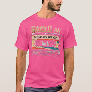 Großgezogen auf Old School Hip Hop Kassette Graffi T-Shirt