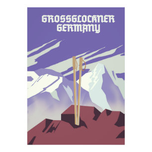 Großglockner Deutschland Bergposter. Fotodruck