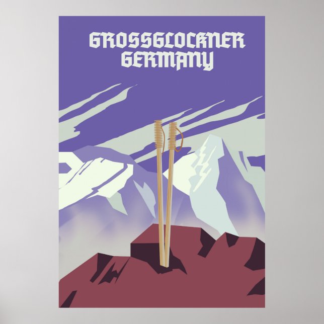 Großglockner Deutschland Bergposter. Poster (Vorne)