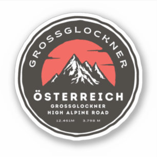 Grossglockner Hochalpenstraße österreichische Alpe Aufkleber