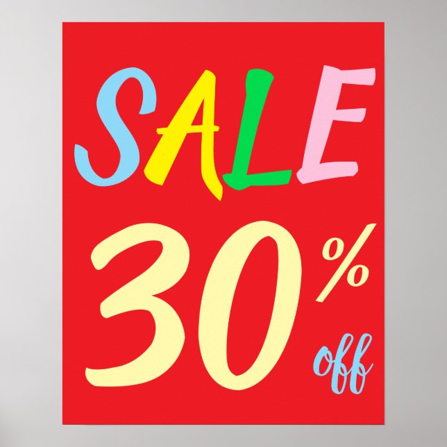 Großhandelsmarke, 30% Rabatt auf Verkaufspopster Poster (Vorne)