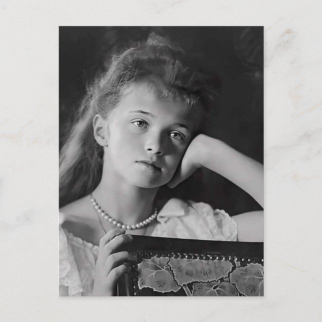 Großherzogin Olga von Russlands Tochter Zar Romano Postkarte (Vorderseite)
