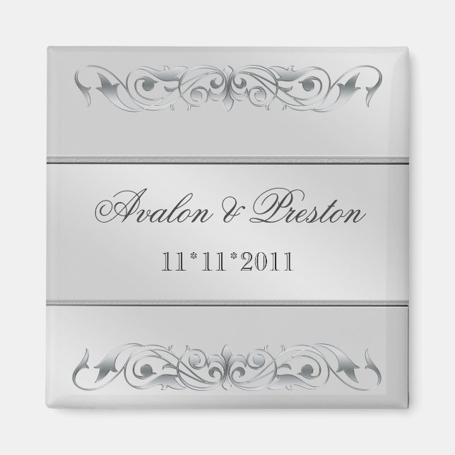 Großherzogin Silver Metal sparen das Date Magnet (Vorne)