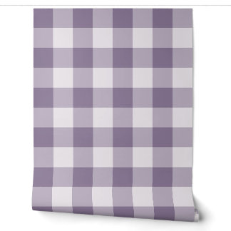 Großkariertes Lavendel-Buffalo-Gingham Tapete