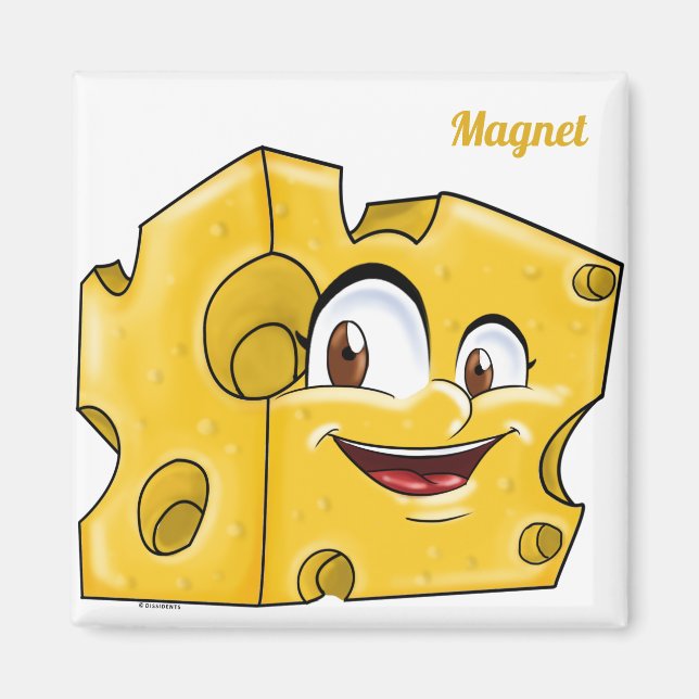 Großkäse - Funny Yellow Cartoon Caracter Magnet (Vorne)