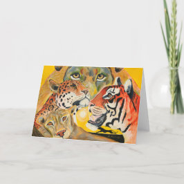 Großkatzen-Design Feiertagskarte