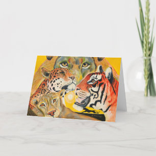 Großkatzen-Design Feiertagskarte