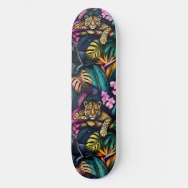 Großkatzenträume Nahtloses Oberflächenmuster Skateboard
