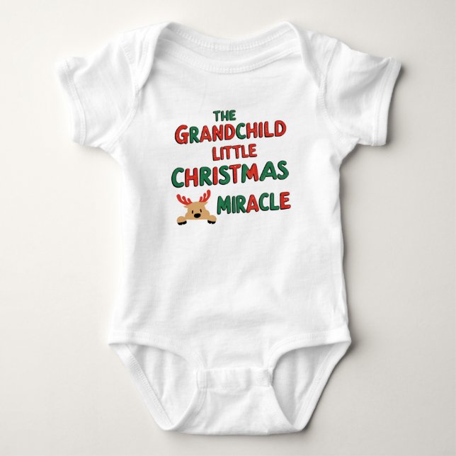 Großkind Kleines Weihnachtswunder Baby Strampler (Vorderseite)
