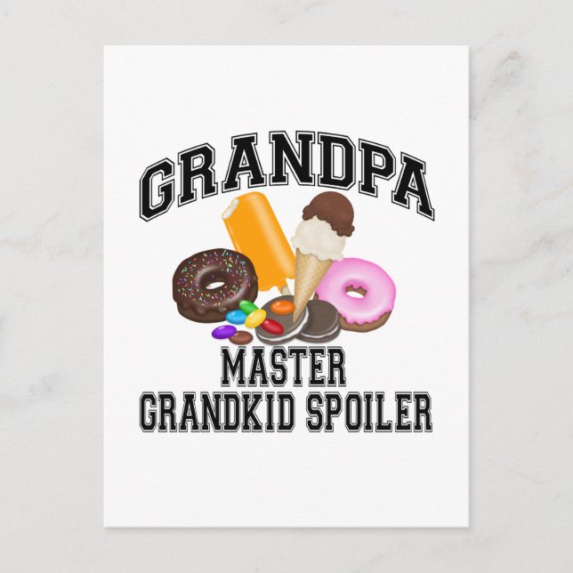 Großkind Spoiler Grandpa Postkarte (Vorderseite)