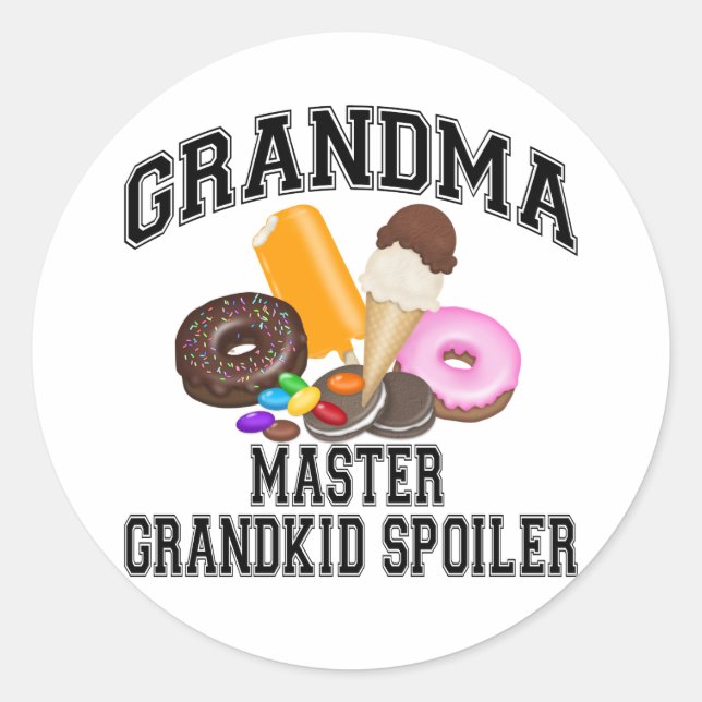 Großkind Spoiler Oma Runder Aufkleber (Vorderseite)