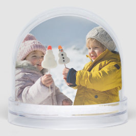 Großkinder-Foto für Großeltern - Weihnachten Schneekugeln