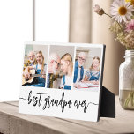 Großkinder FotoCollage Fotoplatte<br><div class="desc">Capture die Liebe zwischen Papa und seinen Enkelkindern mit unserer Opa Großkinder Foto Collage Plaque. Diese personalisierte Gedenktafel beherbergt eine herzerwärmende Collage aus Foto, in der wunderbar die von Papa und seinen geliebten Enkelkindern geteilten wertvollen Momente präsentiert werden. Um die Fotos herum ist der beliebte Titel "Papa", der dem Design...</div>