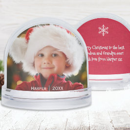 Großkinder Keepake Foto für Großeltern Schneekugeln