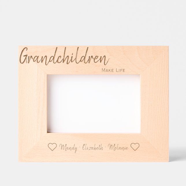 Großkinder machen das Leben großartig Geätzte Rahmen (Vorderseite)