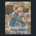 Großkinder machen das Leben großartig Künstlicher Leinwanddruck<br><div class="desc">Großkinder machen das Leben großartig: Individuelles Familiengeschenk für Fotos. Foto Credit Fotografy © Storytree Studios,  Stanford,  CA. Fotovorlage muss durch Ihr eigenes Foto ersetzt werden</div>