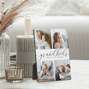 Großkinder machen das Leben großartig Vier FotoC Fotoplatte