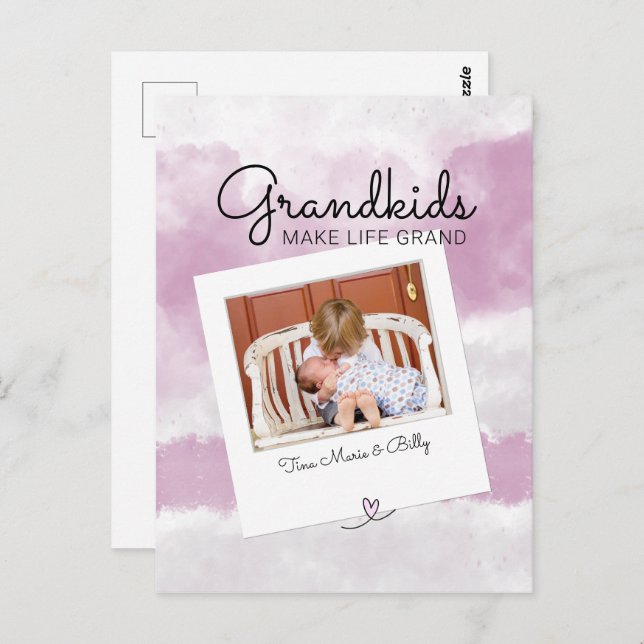 Großkinder machen den Tag der Großmütter Postkarte (Vorne/Hinten)