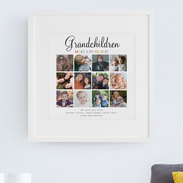 Großkinder machen Leben großartig | FotoCollage Poster (Von Creator hochgeladen)