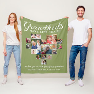 Großkinder machen Life Grand 18 Foto Heart Collage Fleecedecke