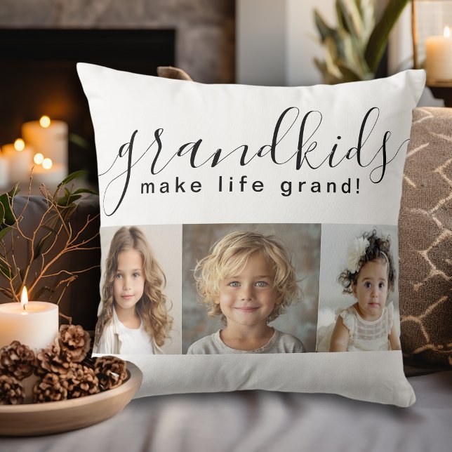 Großkinder machen Life Grand 3 Fotos Kissen (Von Creator hochgeladen)