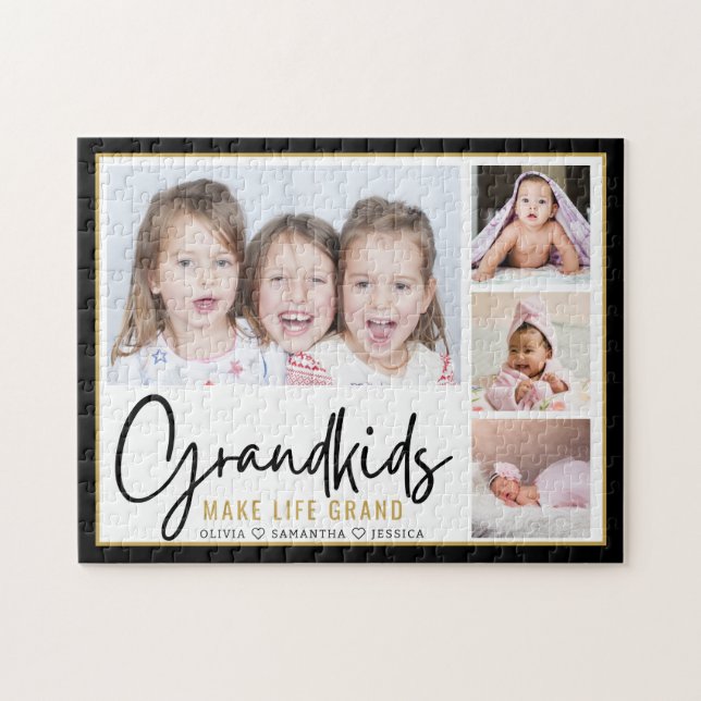 Großkinder machen Life Grand 4 Foto Personalisiert (Horizontal)