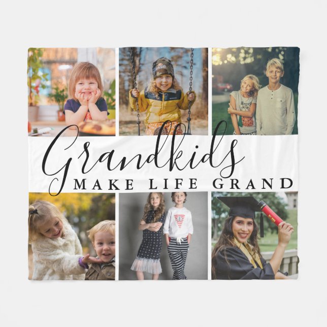 Großkinder machen Life Grand 6 Foto Geschenk für O Fleecedecke (Vorderseite (Horizontal))