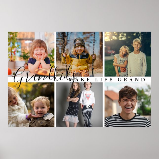 Großkinder machen Life Grand 6 Foto Geschenk für O Poster (Vorne)