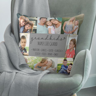 Großkinder machen Life Grand 8 Foto grau Kissen