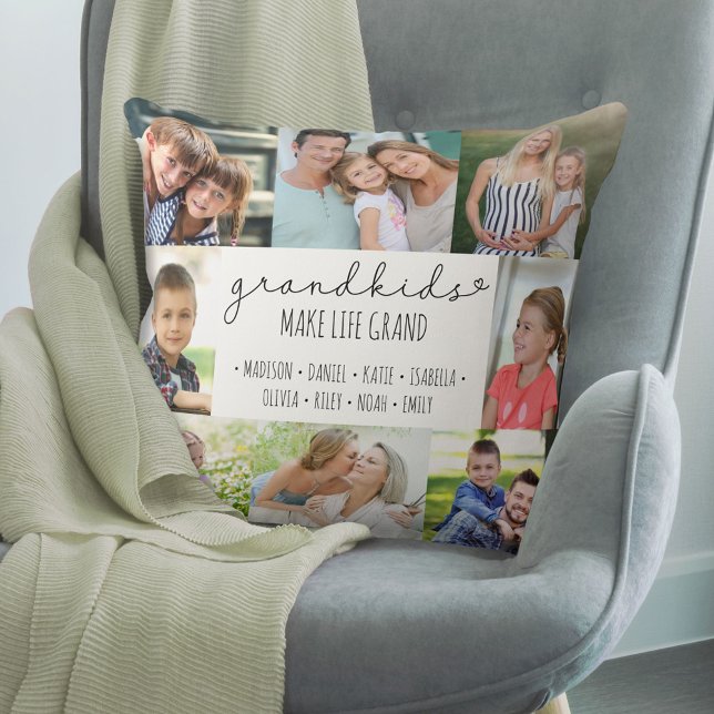 Großkinder machen Life Grand 8 Foto Personalisiert Kissen (Von Creator hochgeladen)