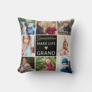 Großkinder machen Life Grand 9 Foto Collage Kissen