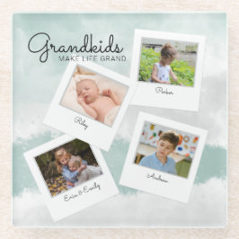 Großkinder machen Life Grand Großkinder Foto Glasuntersetzer
