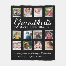 Großkinder machen Life Grand Quote 12 Foto Black Fleecedecke